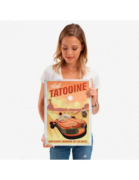 es::Star Wars Póster de metal Visit Tatooine 45 x 32 cm