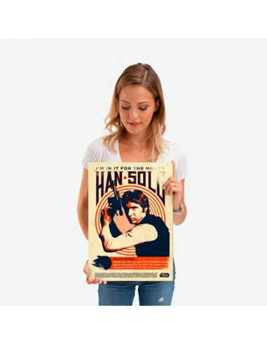 es::Star Wars Póster de metal Han Solo 45 x 32 cm