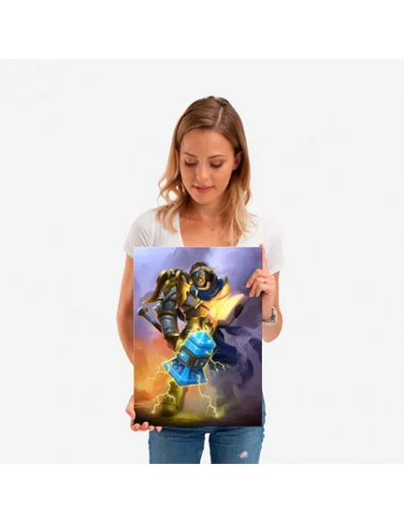 es::Heartstone Póster de metal Uther el Iluminado 45 x 32 cm