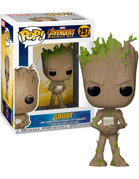 es::Vengadores Infinity War Figura POP! Movies Vinyl Groot with Video Game 9 cm