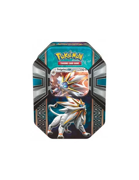 es::Pokémon JCC Caja metálica Spring 2017 Solgaleo-GX - Juego de cartas coleccionable