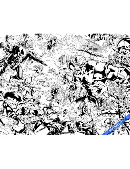 es::Fernando Blanco: Thunderbolts Página Doble - Double Splash Comic original art