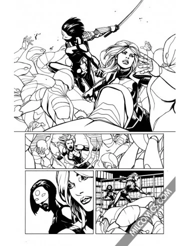 es::Jesús Saiz: Birds Of Prey 2 Page 18 Comic original art