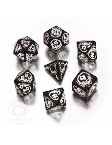 es::Set de 7 dados Dragons. Black / White