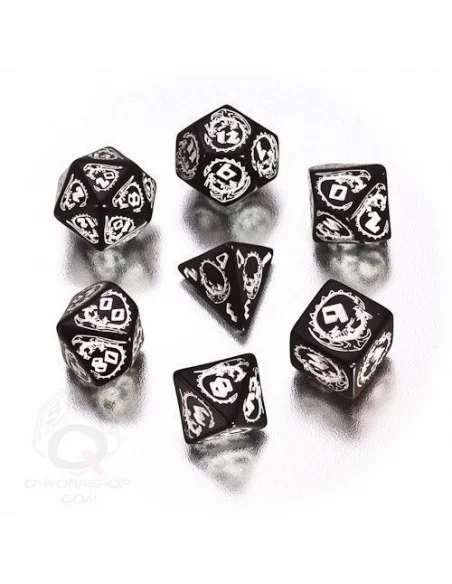 es::Set de 7 dados Dragons. Black / White