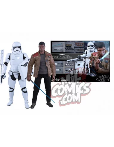es::Star Wars Episode VII Pack de 2 Figuras MMS 1/6 Finn & First Order Riot Control Stormtrooper