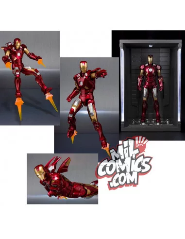 es::Iron Man 3 Figura S.H. Figuarts Iron Man Mark VII & Hall of Armor Set 15 cm