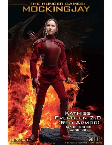 es::Los juegos del hambre sinsajo Parte 1 MFM Figura 1/6 Katniss Everdeen Red Armor Ver. 30 cm