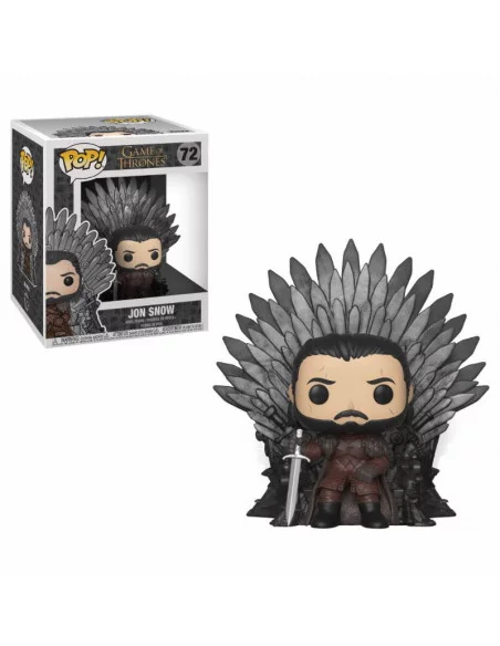 es::Juego de Tronos POP! Deluxe Vinyl Figura Jon Snow on Iron Throne 15 cm