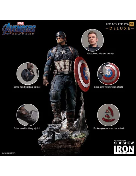 es::Vengadores: Endgame Estatua Legacy Replica 1/4 Captain America Deluxe Version 59 cm