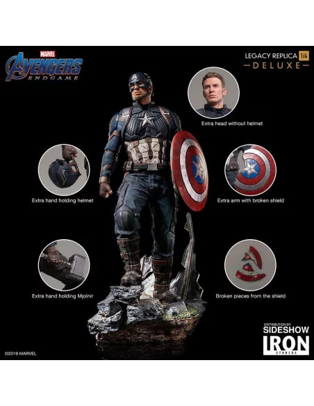 es::Vengadores: Endgame Estatua Legacy Replica 1/4 Captain America Deluxe Version 59 cm es::Vengadores: Endgame Estatua Legacy Replica 1/4 Captain America Deluxe Version 59 cm