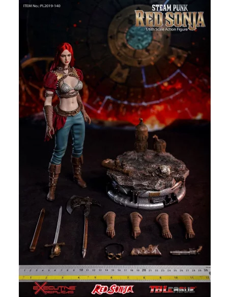 es::Red Sonja Figura 1/6 Steampunk Red Sonja Deluxe Version 29 cm es::Red Sonja Figura 1/6 Steampunk Red Sonja Deluxe Version 29 cm