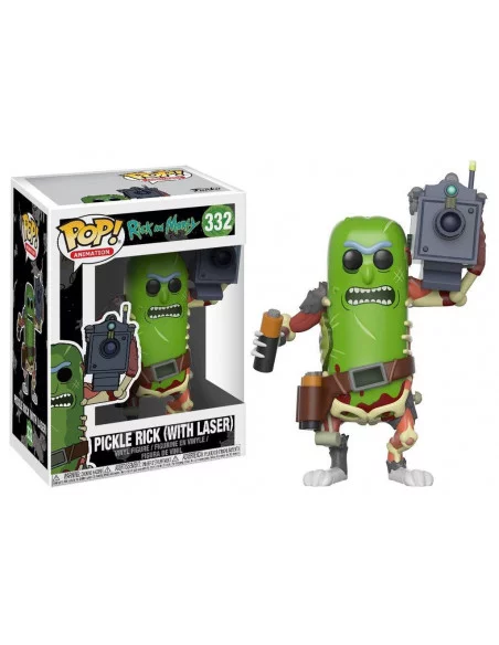 es::Rick y Morty POP! Animation Vinyl Figura Pickle Rick with Laser 9 cm