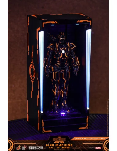 es::Iron Man 2 Diorama Compact Series Neon Tech War Machine Hall of Armor Hot Toys 12 cm