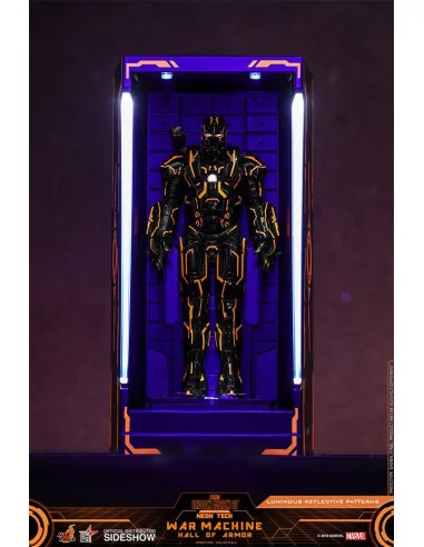 es::Iron Man 2 Diorama Compact Series Neon Tech War Machine Hall of Armor Hot Toys 12 cm