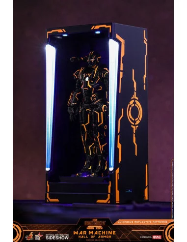 es::Iron Man 2 Diorama Compact Series Neon Tech War Machine Hall of Armor Hot Toys 12 cm