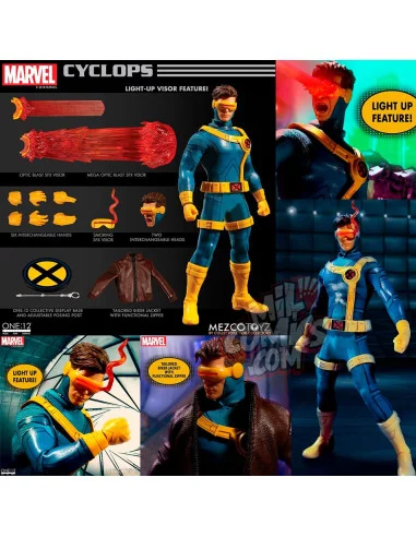 es::Marvel Universe Figura con luz 1/12 Cyclops One:12 Collective 16 cm