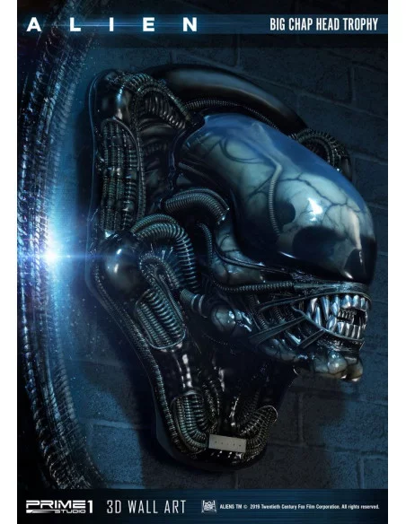 es::Alien Decoración de pared 3D Big Chap Head Trophy 58 cm