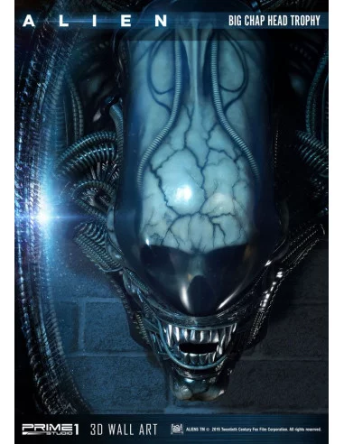 es::Alien Decoración de pared 3D Big Chap Head Trophy 58 cm