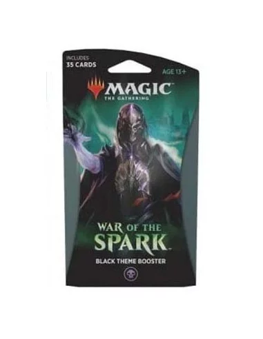 es::Magic the Gathering War of the Spark Black Theme Booster. En inglés