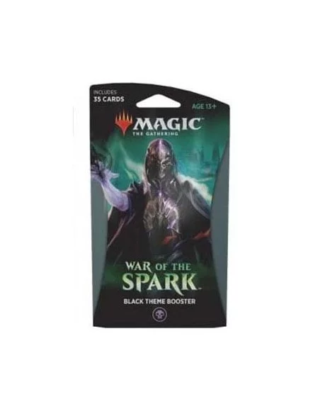 es::Magic the Gathering War of the Spark Black Theme Booster. En inglés