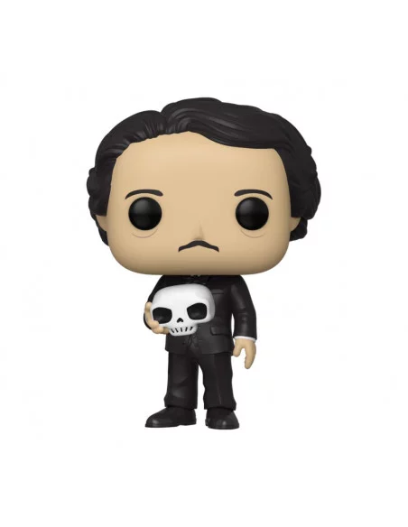 es::Edgar Allan Poe POP! Icons Vinyl Figura Edgar Allan Poe w/ Skull 9 cm