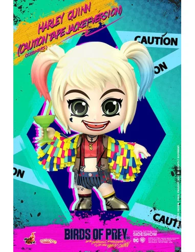 es::Birds of Prey Minifigura Cosbaby Harley Quinn Caution Tape Jacket Version Hot Toys 11 cm