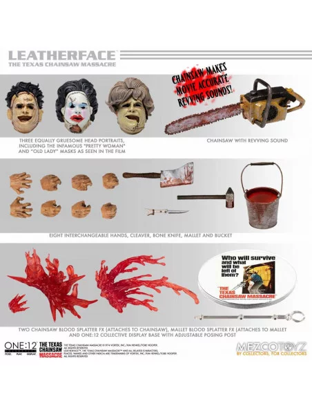 es::La Matanza de Texas Figura 1/12 Leatherface Deluxe Edition One:12 Collective 17 cm