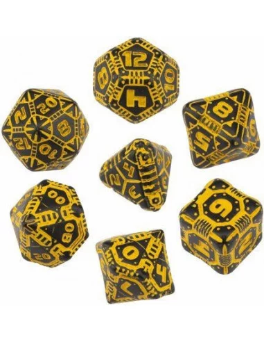 es::Set de 7 dados Tech. Black & Orange
