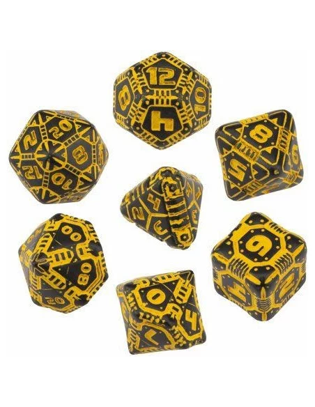 es::Set de 7 dados Tech. Black & Orange