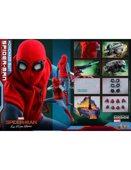 es::Spider-Man: Far from Home Figura 1/6 Spider-Man Homemade Suit Hot Toys 29 cm