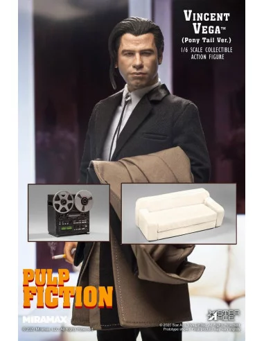 es::Pulp Fiction Figura My Favourite Movie 1/6 Vincent Vega 2.0 Pony Tail Deluxe Version 30 cm