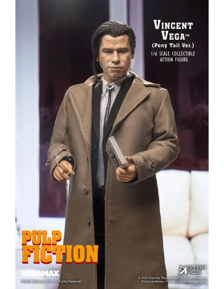 es::Pulp Fiction Figura My Favourite Movie 1/6 Vincent Vega 2.0 Pony Tail Deluxe Version 30 cm