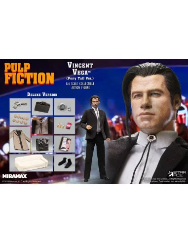 es::Pulp Fiction Figura My Favourite Movie 1/6 Vincent Vega 2.0 Pony Tail Deluxe Version 30 cm