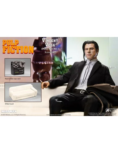 es::Pulp Fiction Figura My Favourite Movie 1/6 Vincent Vega 2.0 Pony Tail Deluxe Version 30 cm