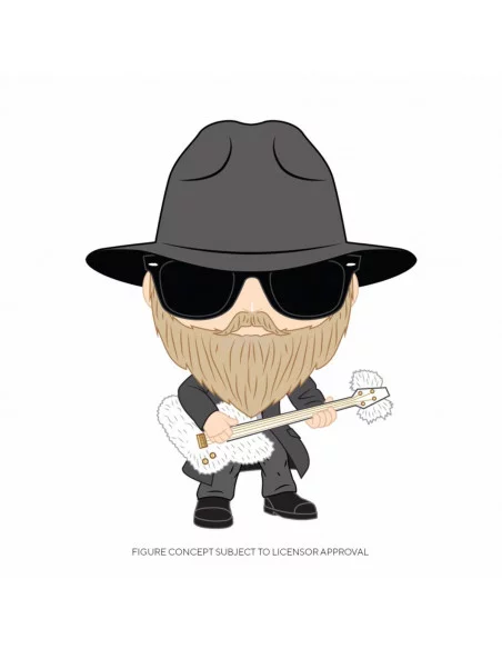 es::ZZ Top POP! Rocks Vinyl Figura Dusty Hill 9 cm