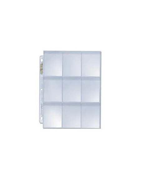 es::Ultra Pro Funda Pages 9 bolsillos con solapa protectora. 3 agujeros Unidad