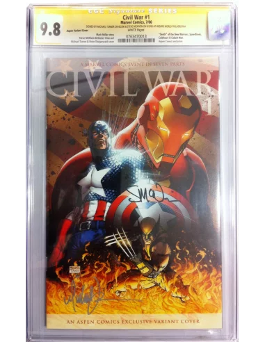 Civil War 1 Aspen Variant Cgc 9.8 Ss Turner, Mcni-10