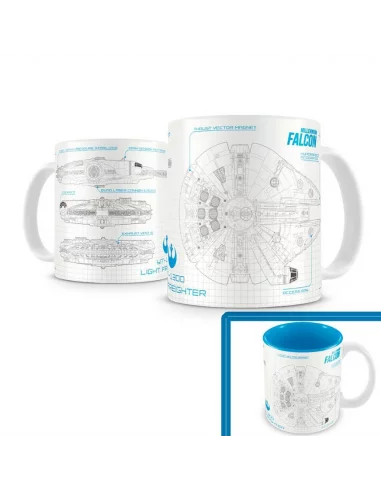 Star Wars Episodio VII Halcón Blueprints taza-10