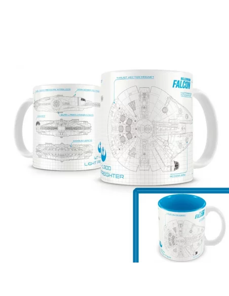 Star Wars Episodio VII Halcón Blueprints taza-10