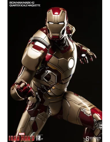 Iron Man 3 Estatua 1/4 Iron Man Mark 42 Maquette-10