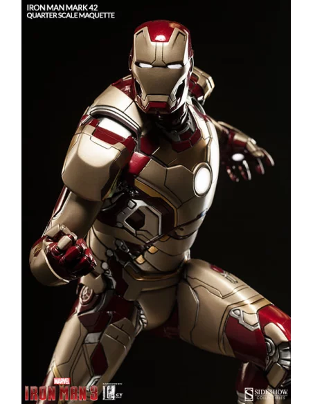 Iron Man 3 Estatua 1/4 Iron Man Mark 42 Maquette-10