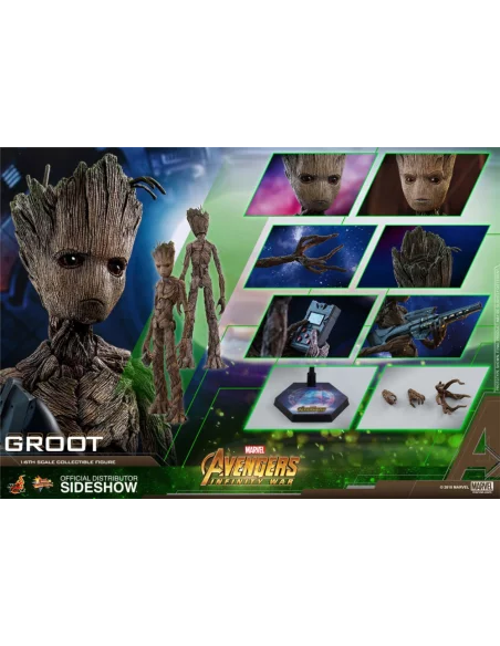 es::Vengadores Infinity War Figura 1/6 Groot Hot Toys 30 cm