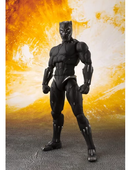 es::Vengadores Infinity War Figura S.H. Figuarts Black Panther & Tamashii Effect Rock 16 cm