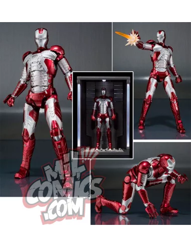 es::Iron Man 2 Figura S.H. Figuarts Iron Man Mark V & Hall of Armor Set 15 cm