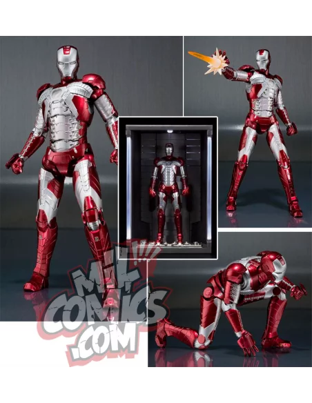 es::Iron Man 2 Figura S.H. Figuarts Iron Man Mark V & Hall of Armor Set 15 cm