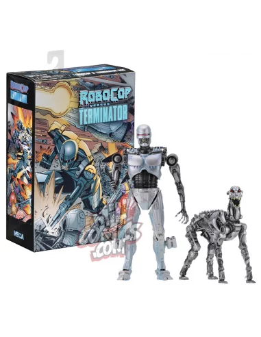 es::RoboCop vs The Terminator Pack de 2 Figuras EndoCop & Terminator Dog 18 cm