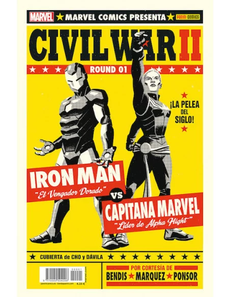 es::Civil War II 01 Portada alternativa Iron Man Vs Capitana Marvel