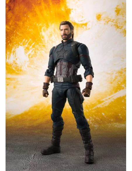 es::Vengadores Infinity War Figura S.H. Figuarts Captain America & Tamashii Effect Explosion 16 cm