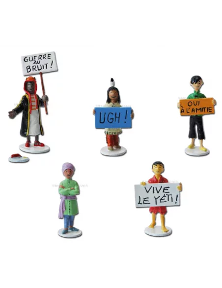 Pack de 5 modelos - Figuras de plomo Tintín Felici-10